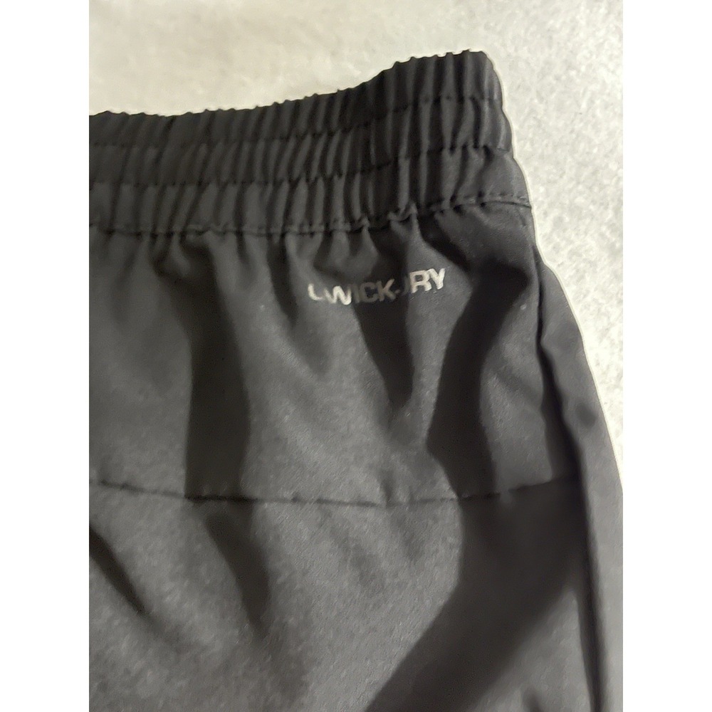 Men's Black Jogger Pants Size Medium Stretch Athletic Zip Pockets Casual Wear - Picture 3 of 4